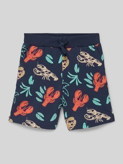 Name It Regular fit korte broek met elastische band Marineblauw - 1