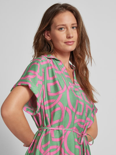 Gant Midi-jurk met strikceintuur Fuchsia - 3