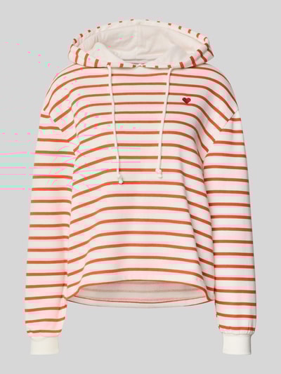 Pieces Loose Fit Hoodie aus Baumwoll-Mix Modell 'CHILLI' Rot Melange 2