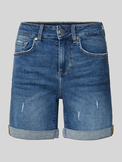 Liu Jo White Regular Fit Jeansshorts im 5-Pocket-Design Dunkelblau 1