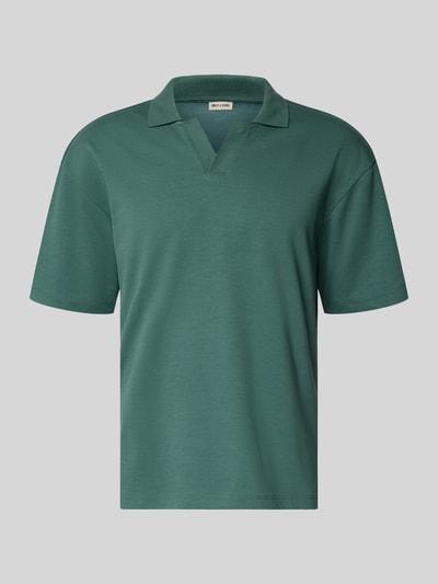 Produktfoto, Boxy Fit Poloshirt aus Baumwoll-Mix Modell 'CASPIAN AIRLEX' von Only & Sons, zielona, krótki rękaw, krój boxy fit, jednolity jersey