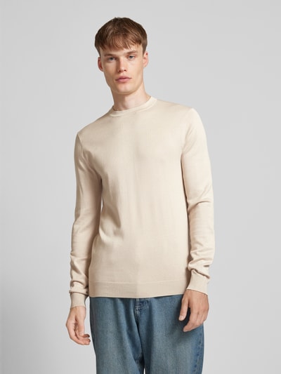 Only & Sons Gebreide pullover met ronde hals, model 'WYLER LIFE' Beige - 4