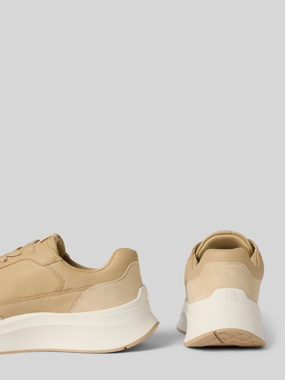Lauren Ralph Lauren Sneakersy z detalem z logo Beżowy 2