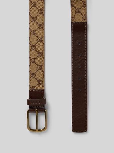 JOOP! Collection Riem met logomotief en doornsluiting Middenbruin - 3