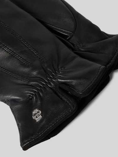 Roeckl Handschoenen van leer met kasjmier, model 'ANTWERPEN TOUCH' Zwart - 2