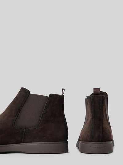 Lloyd Chelsea boots van leer met treklus, model 'NYMAD' Donkerbruin - 2
