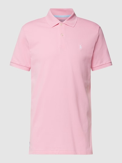 Polo Ralph Lauren Tailored fit poloshirt met labelstitching Felroze - 2