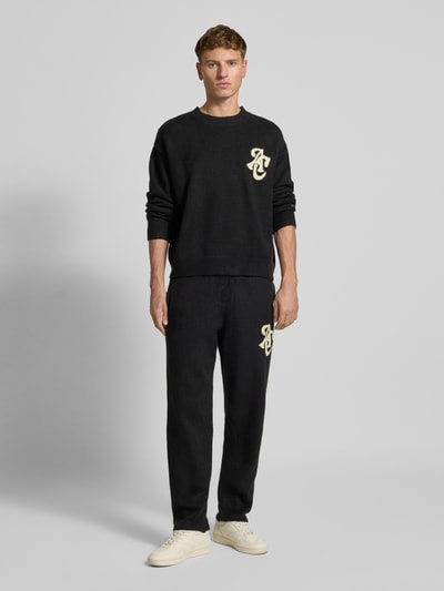 ANOTHER COTTON LAB Strickpullover mit Label-Detail Black 1