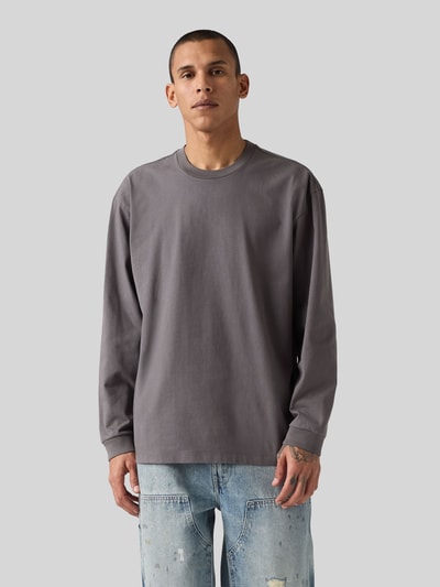 Levi's® Loose Fit Langarmshirt aus reiner Baumwolle Dunkelgrau 4