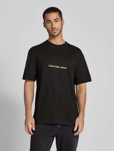 Calvin Klein Jeans T-Shirt mit Label-Print Modell 'SQUARE FREQUENCY' Black 4