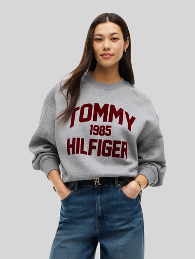 Tommy Hilfiger Relaxed Fit Sweater aus Baumwoll-Mix Mittelgrau 4