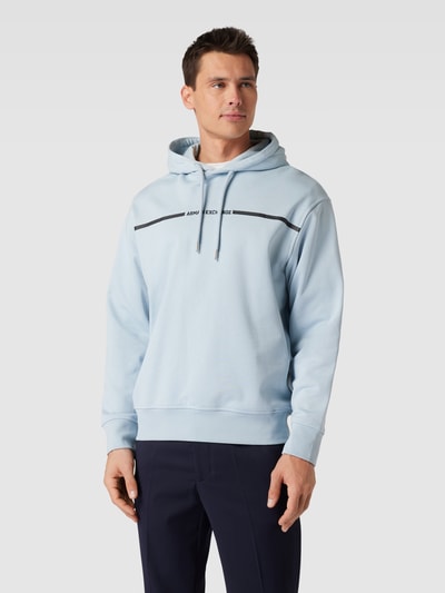 ARMANI EXCHANGE Sweatshirt met labelstitching Lichtblauw - 4