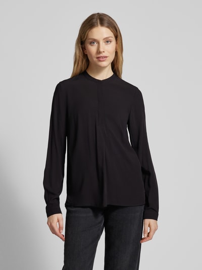 Jake*s Casual Blusenshirt mit kurzer verdeckter Knopfleiste Black 4