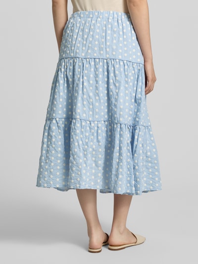 LOLLYS LAUNDRY Midirock im Stufen-Look Modell 'Morning' Hellblau 5