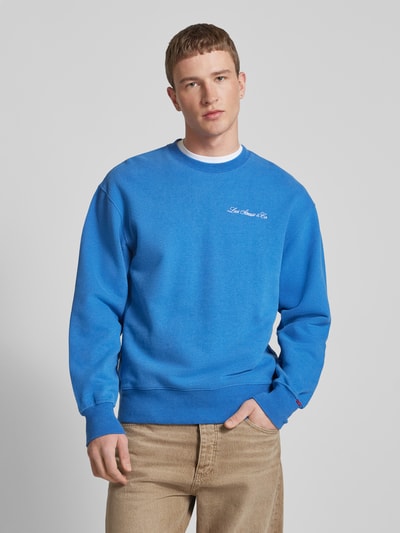 Levi's® Sweatshirt mit Label-Stitching Jeansblau 4