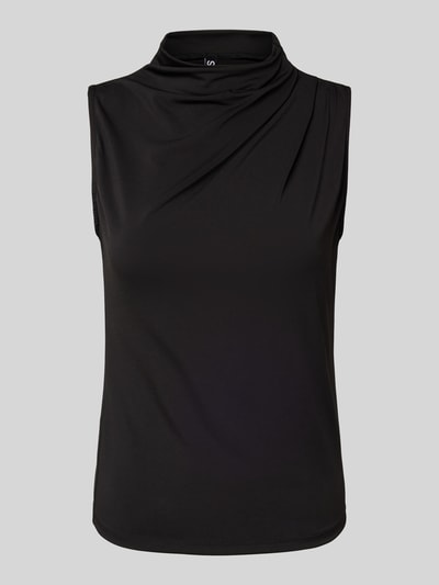 Pieces Regular Fit Top mit Stehkragen Modell 'MADISON' Black 1