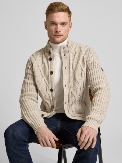 Lerros Strickjacke mit Stehkragen Beige 3