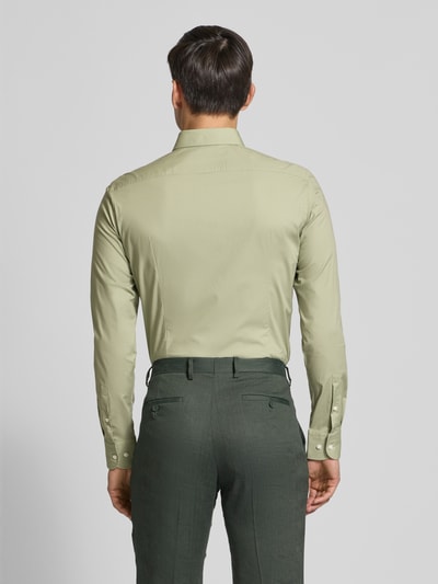 BOSS Slim fit zakelijk overhemd van katoenmix Groen - 5