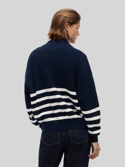 Tommy Jeans Oversize Troyer aus reiner Baumwolle Dunkelblau 5
