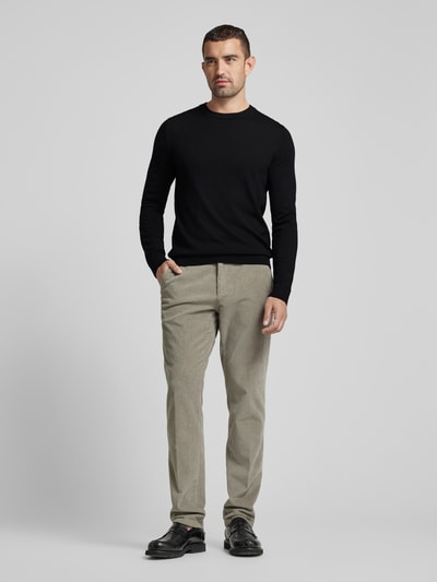 SELECTED HOMME Gebreide pullover met ribboorden, model 'TRAY' Zwart - 1