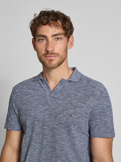 Tommy Hilfiger Regular Fit Poloshirt aus reiner Baumwolle Marine Melange 3