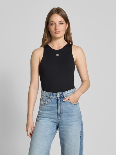 HUGO Body met labeldetail, model 'Dasiel' Zwart - 4