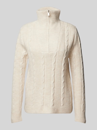 B.Young Gebreide pullover met kabelpatroon, model 'Nopa' Offwhite - 2