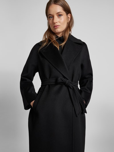 Weekend Max Mara Kaschmirmantel mit Bindegürtel Modell 'CASCIA' BLACK 3