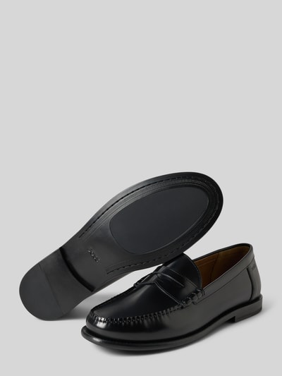 BOSS Mokasyny ze skóry bydlęcej model ‘TEVAN’ Czarny 4