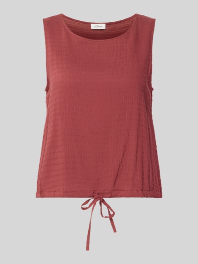 Produktfoto, Regular Fit Blusentop aus Viskose-Mix von s.Oliver RED LABEL in Rot mit feiner Struktur, Schlichtes Damen Oberteil
