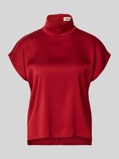 Drykorn Blouseshirt met opstaande kraag, model 'ALARIA' Roestrood - 2