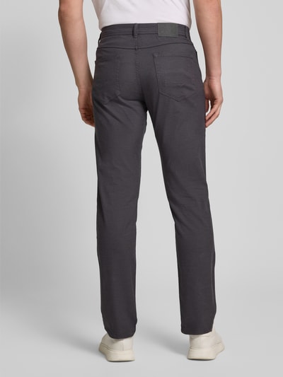 Christian Berg Men Tapered Fit Chino mit Strukturmuster Dunkelgrau 5