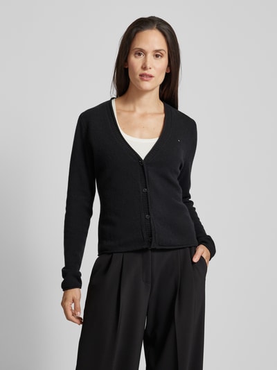 Tommy Hilfiger Wollen cardigan met logostitching Zwart - 4