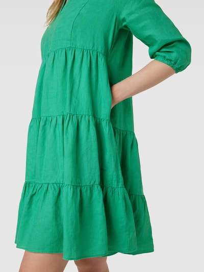 Fynch-Hatton Sukienka o długości do kolan z lnu z efektem stopniowania Zielony 3
