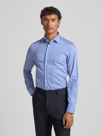 Seidensticker Slim Fit Business Hemd aus Baumwolle mit Kentkragen Royal 4