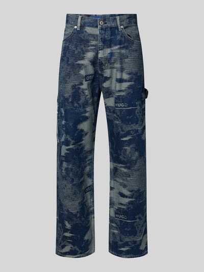 Hugo Blue Regular fit baggy jeans van puur katoen, model 'CARPENTER' Donkerblauw - 2