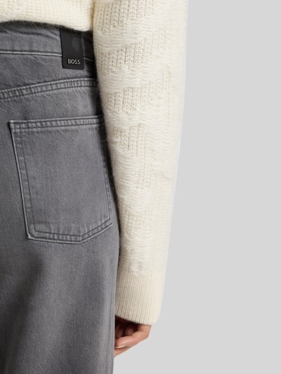 BOSS Jeansy o kroju boyfriend z szeroką nogawką z mieszanki bawełny i lyocellu Jasnoszary 3