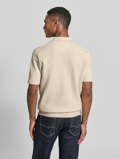 Fynch-Hatton Regular Fit Poloshirt in Strick-Optik Offwhite 5