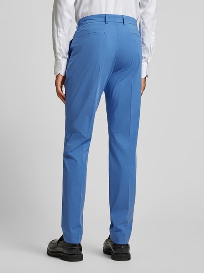 s.Oliver BLACK LABEL Tapered fit pantalon met persplooien Blauw - 5