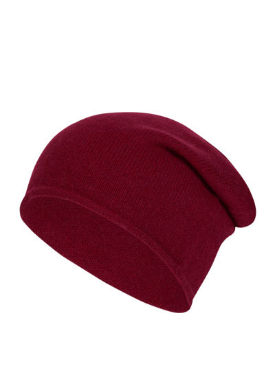 Christian Berg Woman Beanie aus Kaschmir Dunkelrot 1