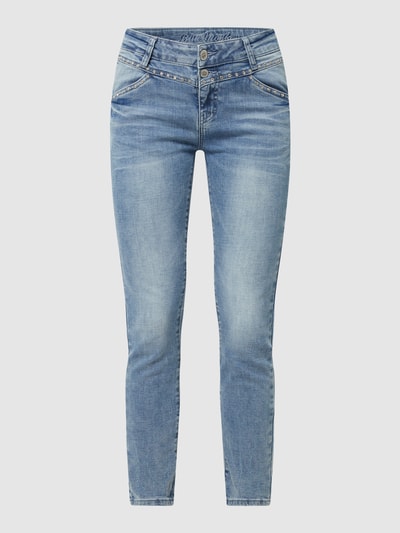 Blue Monkey Cropped Skinny Fit mit Stretch-Anteil Jeans Modell 'Sandy' Hellblau 2