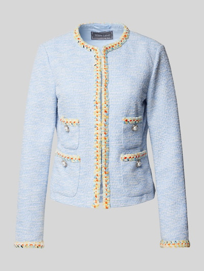 WHITE LABEL Slim Fit Blazer in Bouclé-Optik Bleu 2