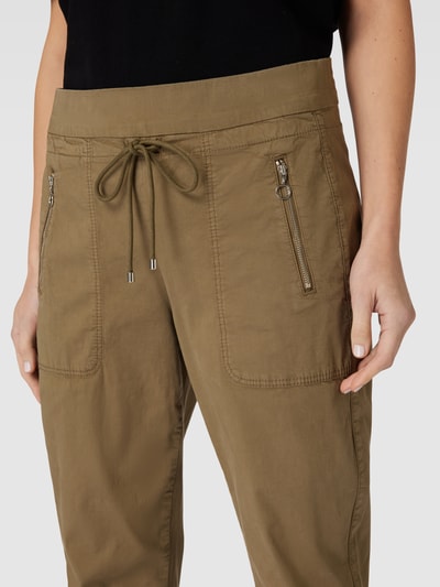 MAC Spodnie z ozdobnymi szwami model ‘EASY’ Oliwkowy 3