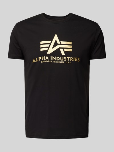 Alpha Industries T-Shirt mit Label-Print Black 2