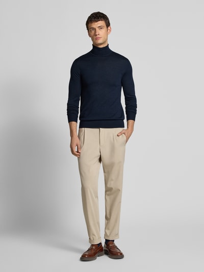 Tiger Of Sweden Gebreide coltrui, model 'Neville' Marineblauw - 1