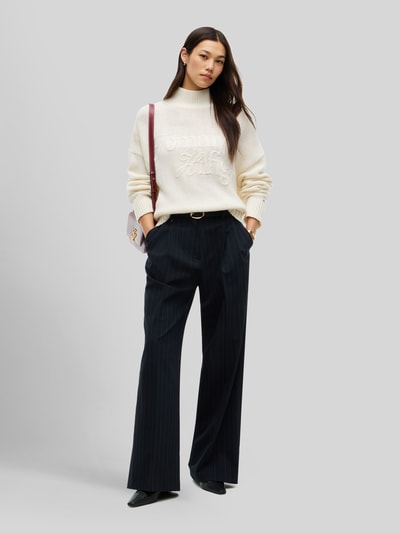 Tommy Hilfiger Turtleneck aus Wolle mit Logo Stickerei Offwhite 1