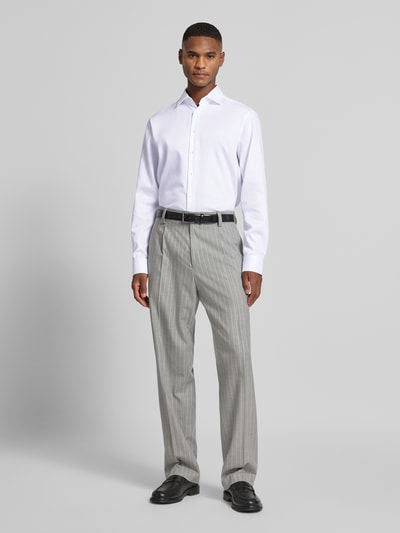 SEIDENSTICKER REGULAR FIT Koszula biznesowa o kroju regular fit z listwą guzikową Biały 1