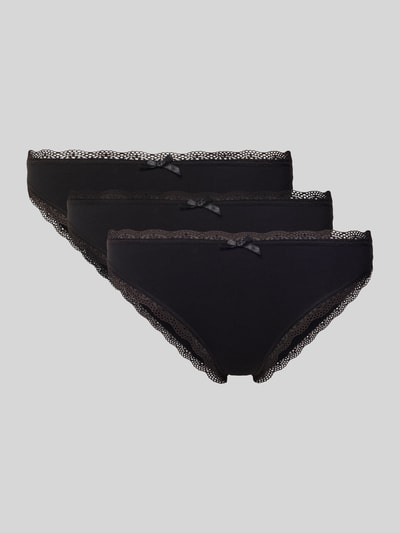 DORINA Slip mit Schleifen-Detail im 3er-Pack Black 1