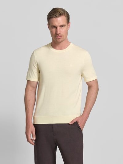 CK Calvin Klein Regular Fit T-Shirt aus reiner Baumwolle Hellgelb 4