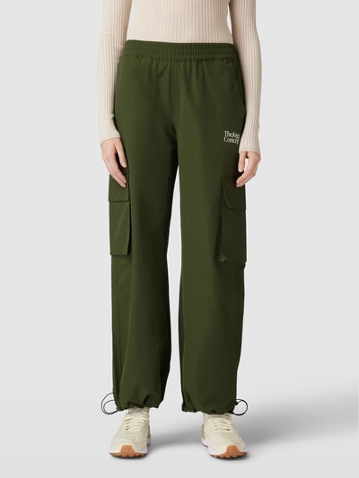 TheJoggConcept Cargohose mit Label-Print Modell 'FIA' Oliv 4